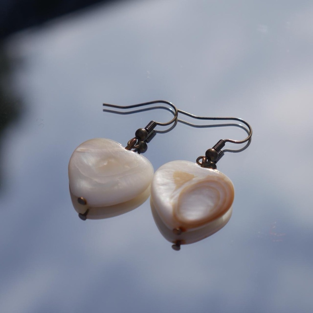 Pearl Heart Earrings